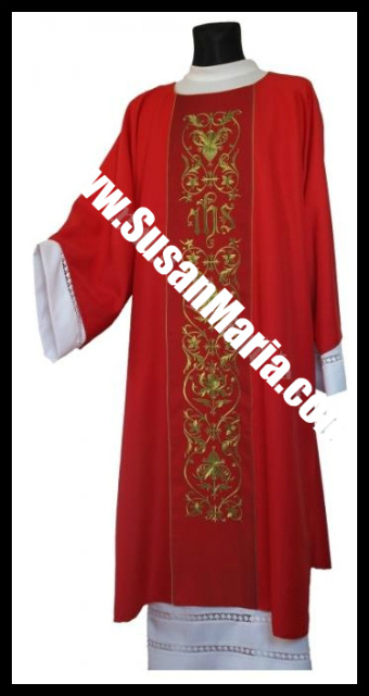Embroidered Dalmatic in all Liturgical Shades